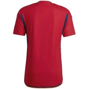 Mens Spain Home Authentic Jersey FIFA World Cup Qatar 2022 – Match