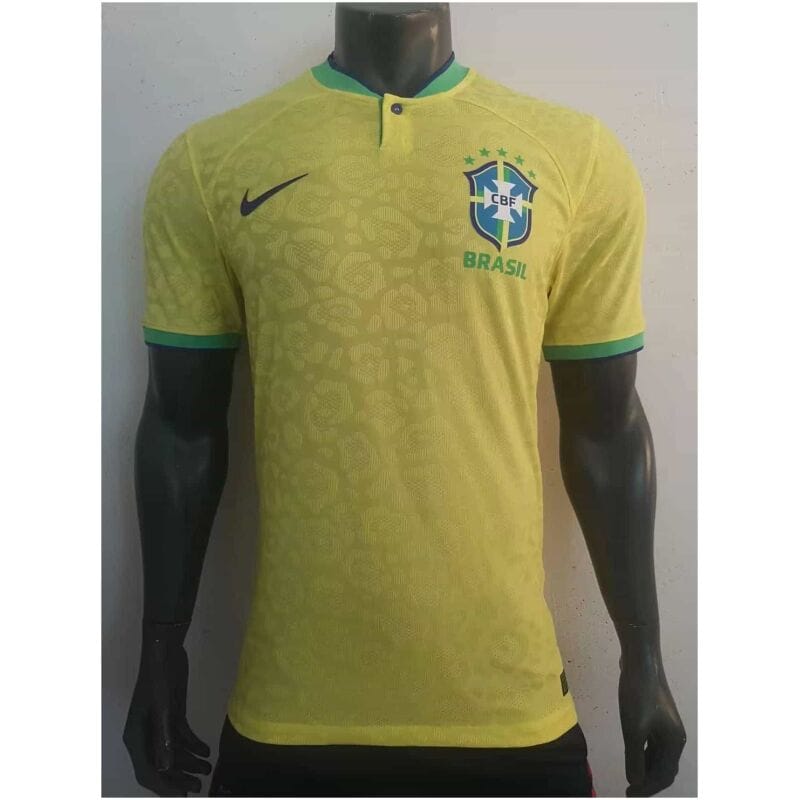 Mens Brazil Home Vapor Match Authentic Jersey FIFA World Cup Qatar 2022 – Match