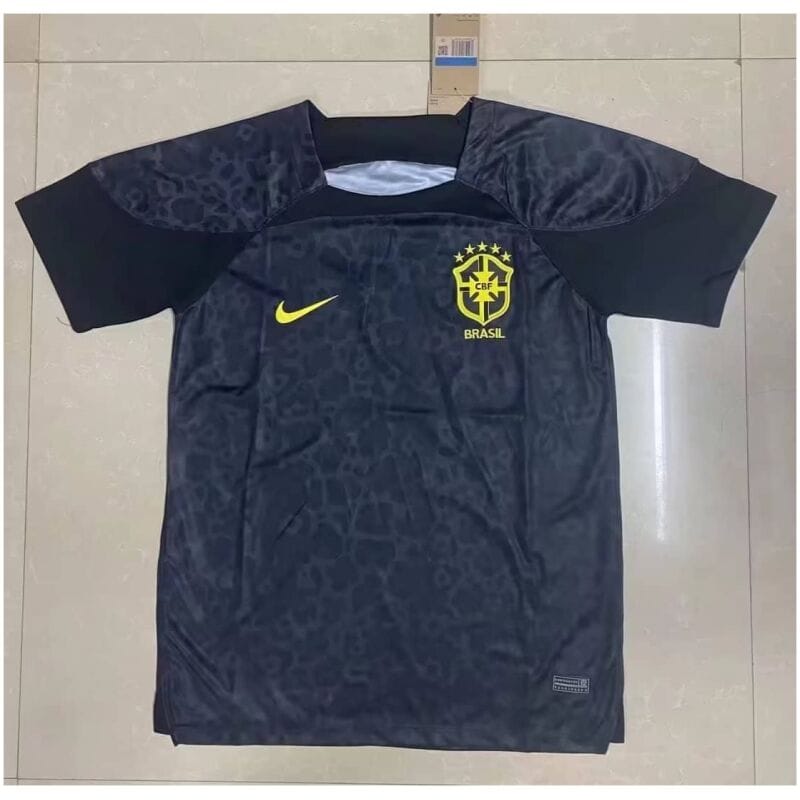 Mens Brazil Goalkeeper Black Jersey FIFA World Cup Qatar 2022