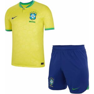 Kids Brazil Home Jersey FIFA World Cup Qatar 2022