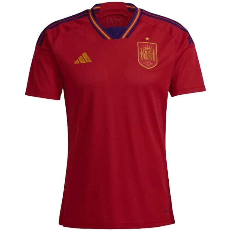 Mens Spain Home Jersey FIFA World Cup Qatar 2022