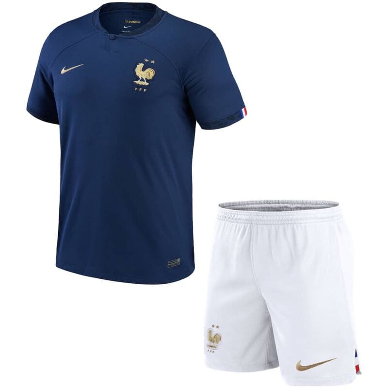 Kids France Home Jersey FIFA World Cup Qatar 2022