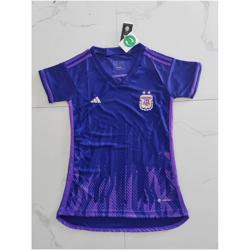 Womens Argentina Away Jersey FIFA World Cup Qatar 2022??3 stars??