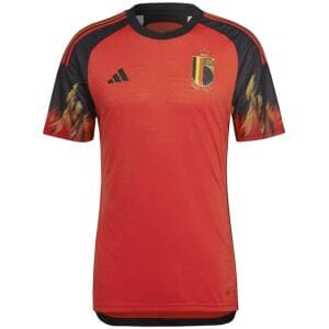 Mens Belgium Home Authentic Jersey FIFA World Cup Qatar 2022 – Match