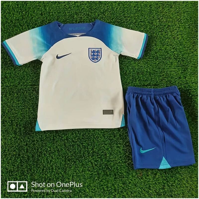 Kids England Home Jersey FIFA World Cup Qatar 2022