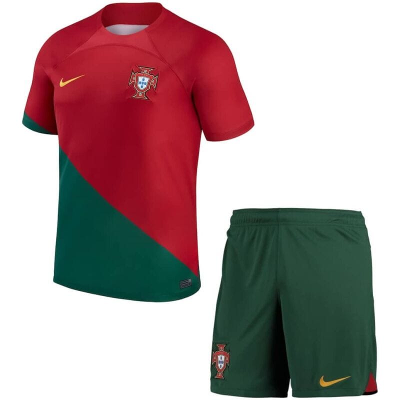 Kids Portugal Home Jersey FIFA World Cup Qatar 2022