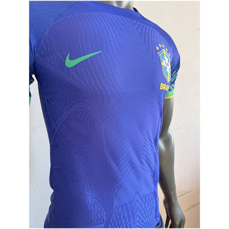 Mens Brazil Away Vapor Match Authentic Jersey FIFA World Cup Qatar 2022 – Match