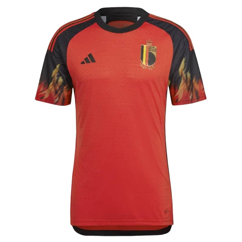 Mens Belgium Home Authentic Jersey FIFA World Cup Qatar 2022 – Match