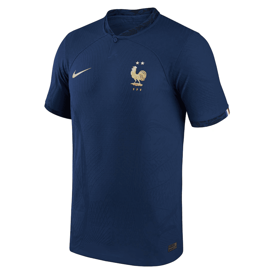 Mens France Home Vapor Match Authentic Jersey FIFA World Cup Qatar 2022 – Match