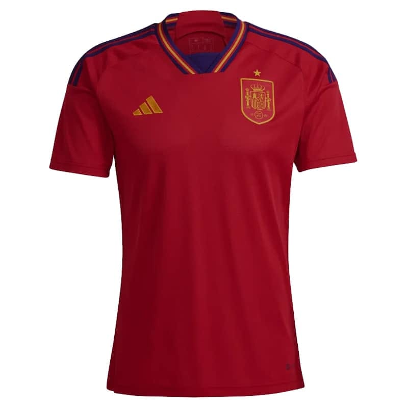 Mens Spain Home Jersey FIFA World Cup Qatar 2022
