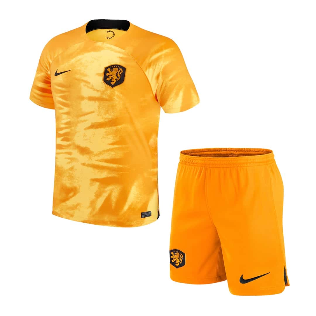 Kids Netherlands Home Jersey FIFA World Cup Qatar 2022