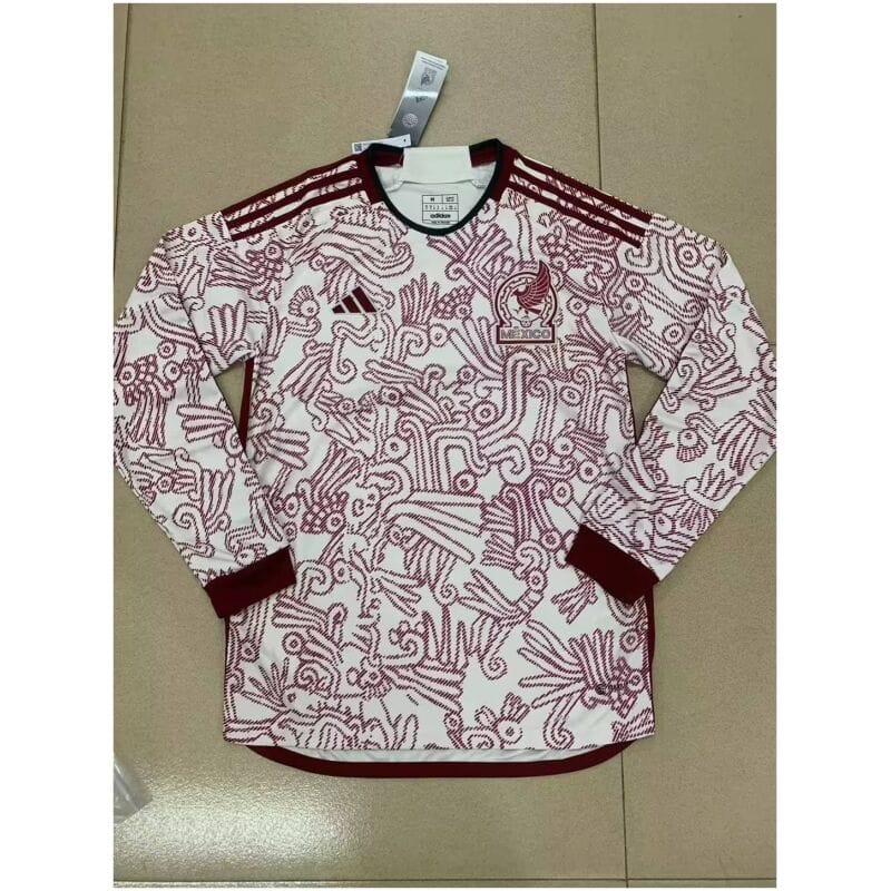 Mens Mexico Away Jersey Long Sleeve FIFA World Cup Qatar 2022