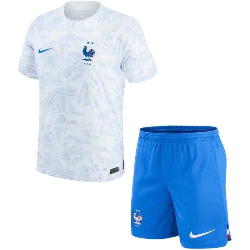 Kids France Away Jersey FIFA World Cup Qatar 2022