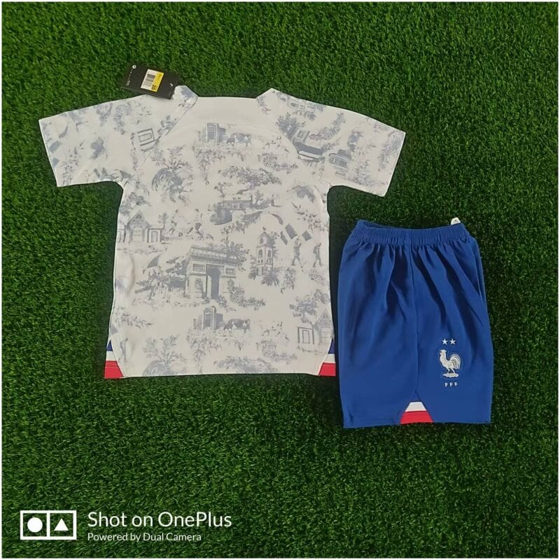 Kids France Away Jersey FIFA World Cup Qatar 2022