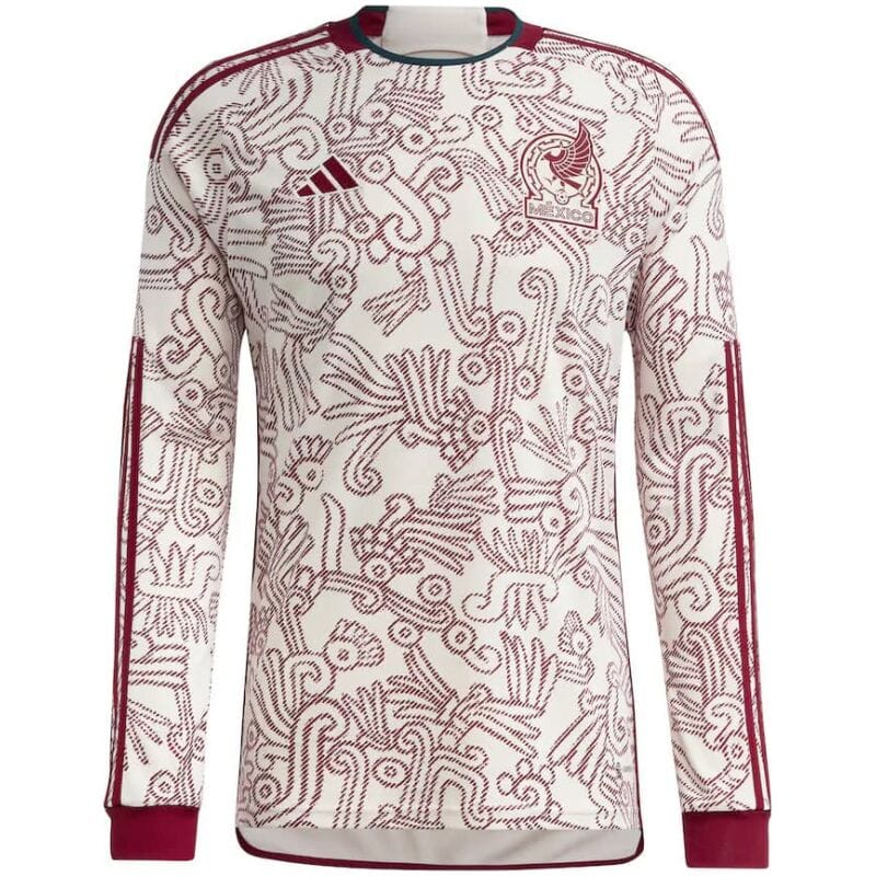 Mens Mexico Away Jersey Long Sleeve FIFA World Cup Qatar 2022