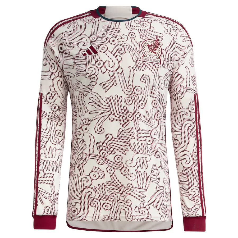 Mens Mexico Away Jersey Long Sleeve FIFA World Cup Qatar 2022
