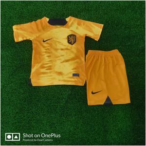 Kids Netherlands Home Jersey FIFA World Cup Qatar 2022