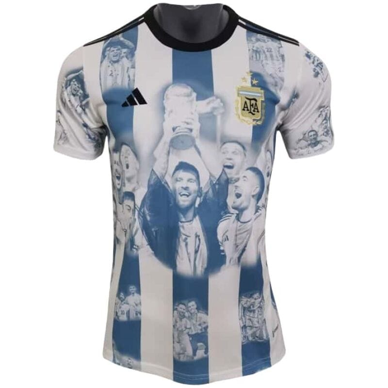 Herren Argentinien 3-Sterne Campeon Mundial Gedenktrikot