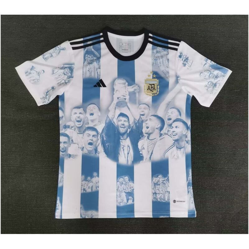 Herren Argentinien 3-Sterne Campeon Mundial Gedenktrikot