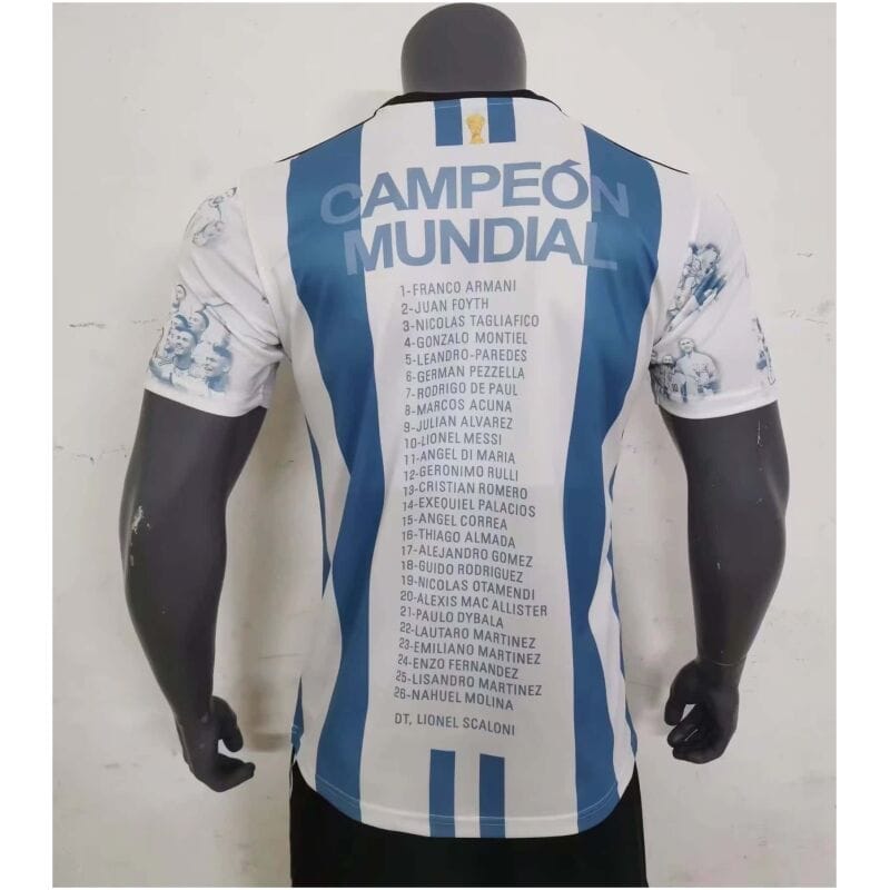 Herren Argentinien 3-Sterne Campeon Mundial Gedenktrikot