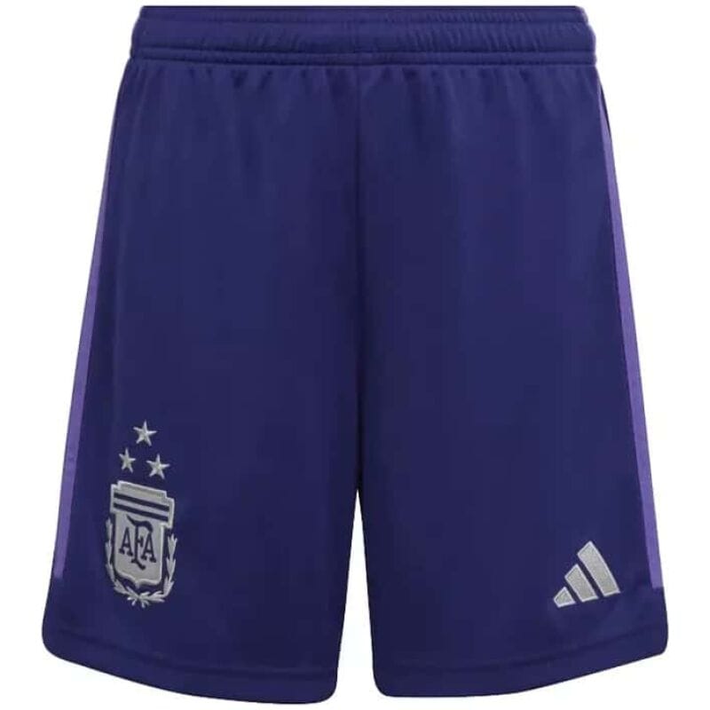 Mens Argentina 3-Star Away Shorts FIFA World Cup Qatar Champions 2022