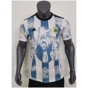 Mens Argentina 3-Star Campeon Mundial Commemorative Jersey
