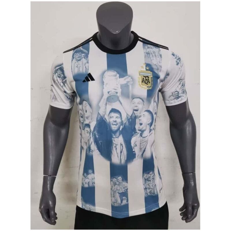 Herren Argentinien 3-Sterne Campeon Mundial Gedenktrikot