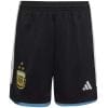 Mens Argentina 3-Star Home Black Shorts FIFA World Cup Qatar Champions 2022
