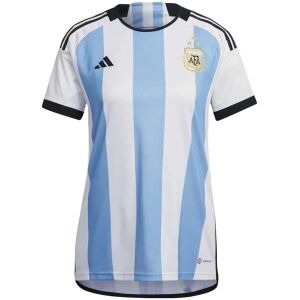 Womens Argentina 3-Star Home Jersey FIFA World Cup Qatar Champions 2022