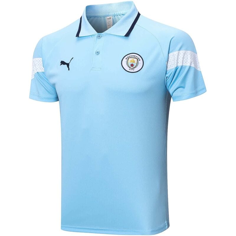 Mens Manchester City Polo Shirt Light Blue 2023/24