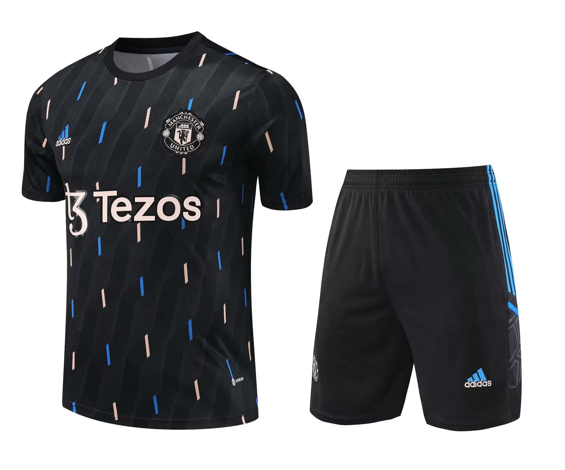 Mens Manchester United Short Training Suit Black 2023/24