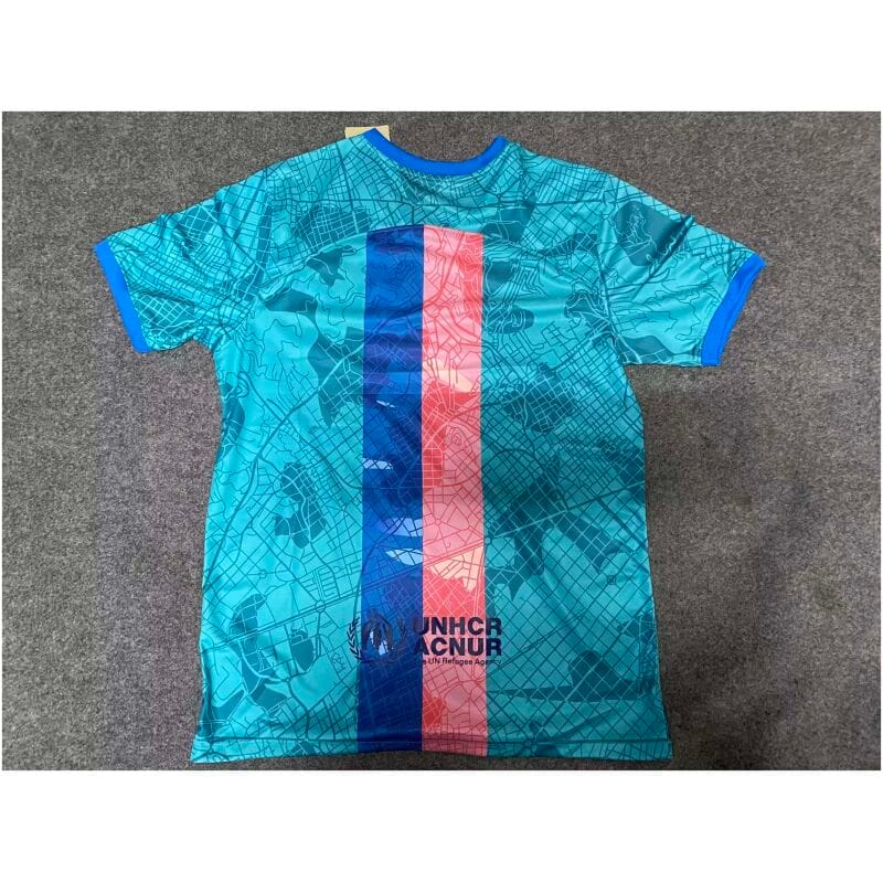 Mens Barcelona Pre-Match Top Short Training Jersey Green 2023/24