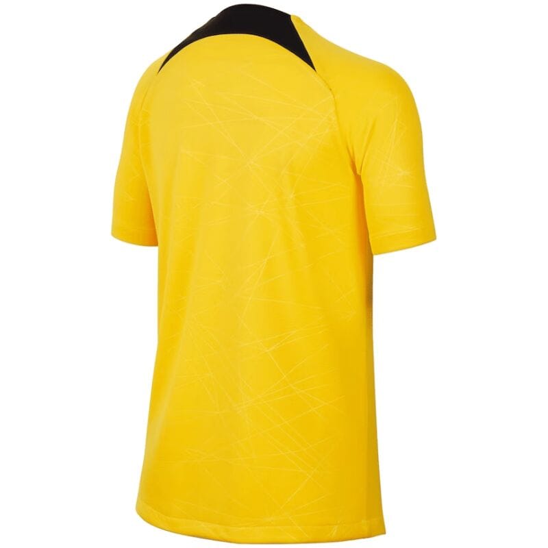 Mens PSG Pre-Match Top Short Training Jersey Yellow 2023/24