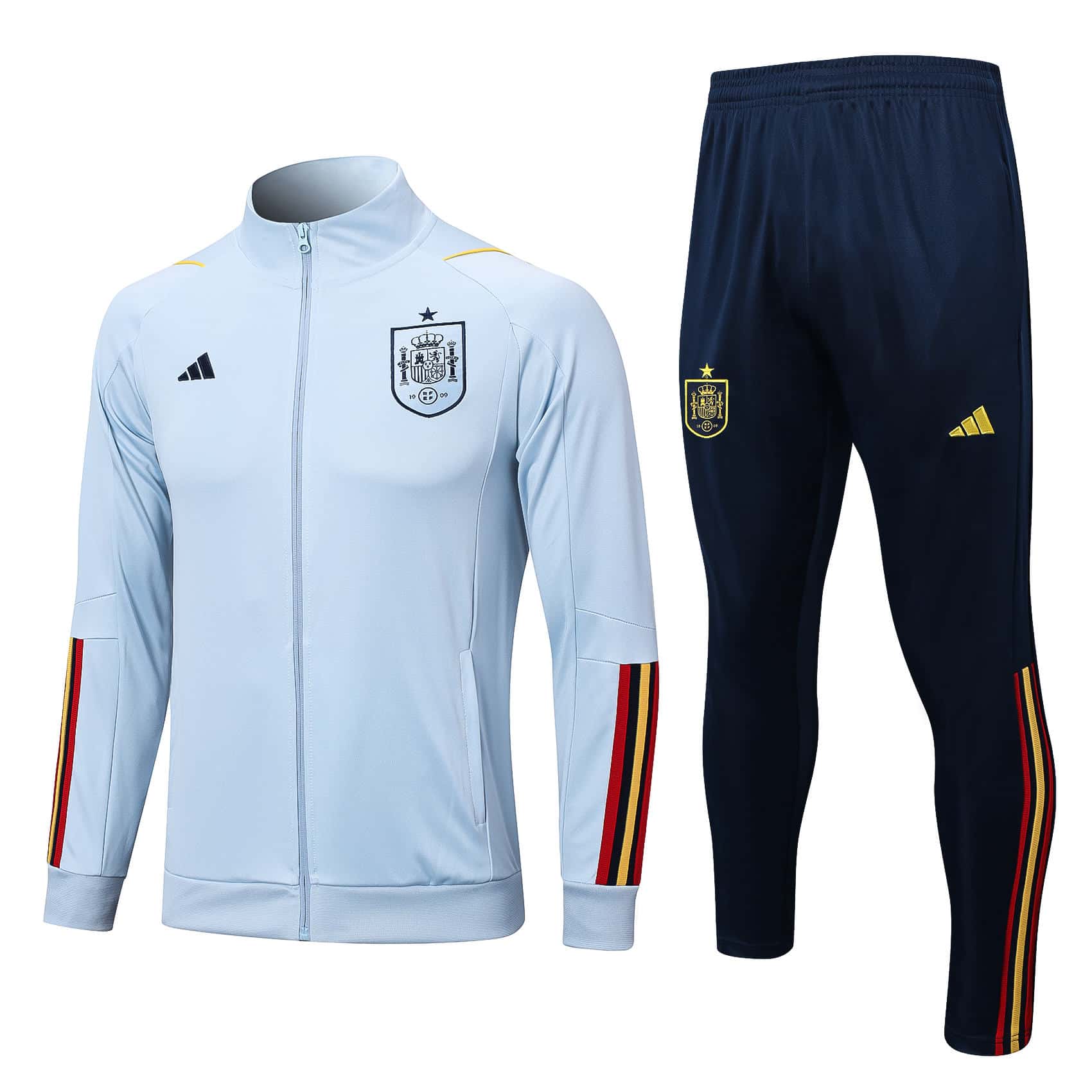 Mens Spain Jacket + Pants Training Suit Off Blue 2023