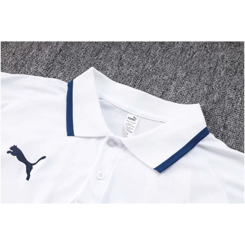 Mens Olympique Marseille Polo Shirt White 2023/24