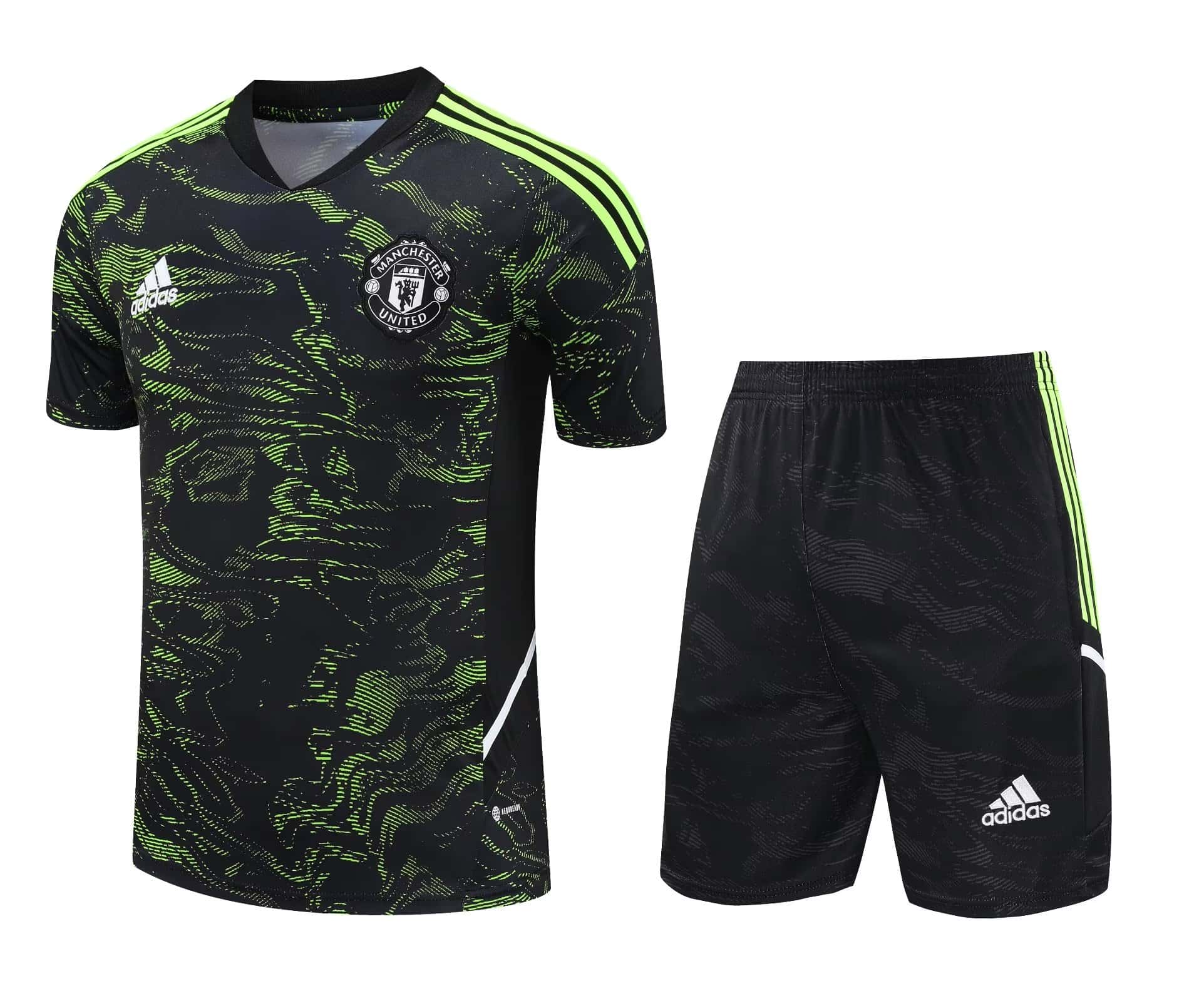 Mens Manchester United Short Training Suit Green 2023/24