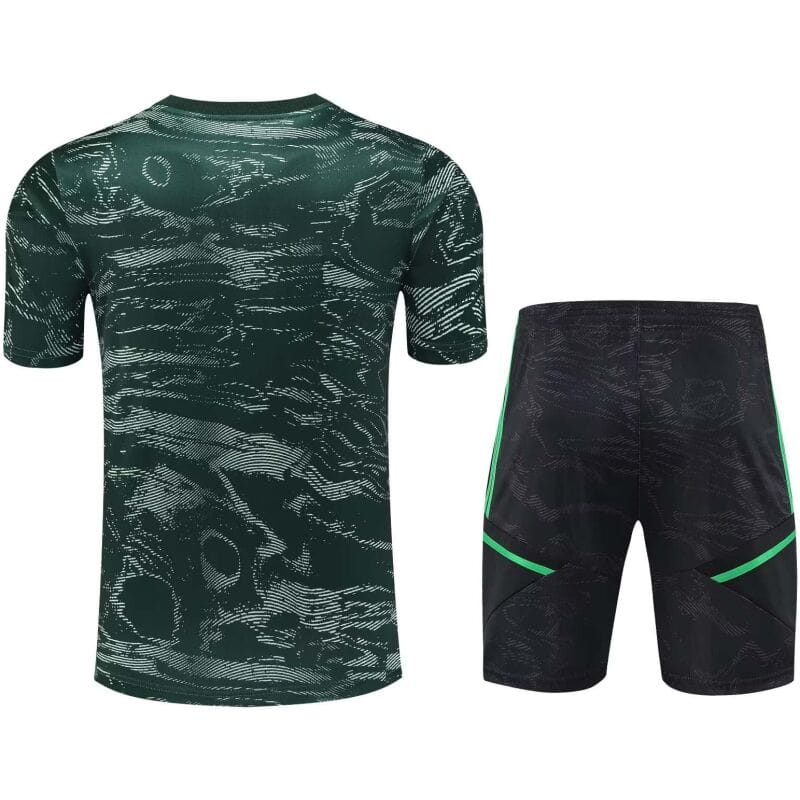 Mens Real Madrid Short Training Suit Green 2023/24