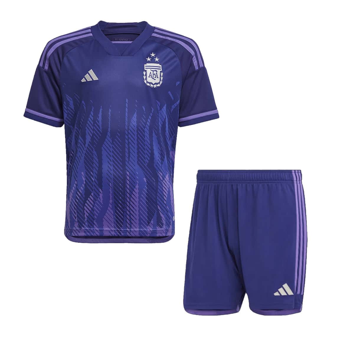 Kids Argentina 3-Star Away Jersey FIFA World Cup Qatar Champions 2022