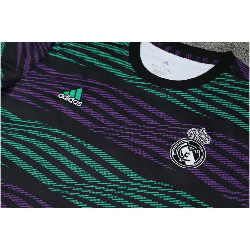 Herren Real Madrid Kurzer Trainingsanzug Grün - Lila 2023/24