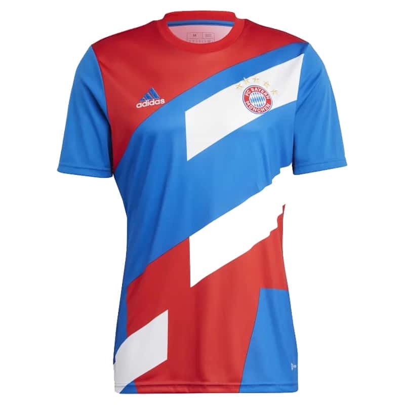 Mens Bayern Munich Pre-Match Top Short Training Jersey Blue 2023/24