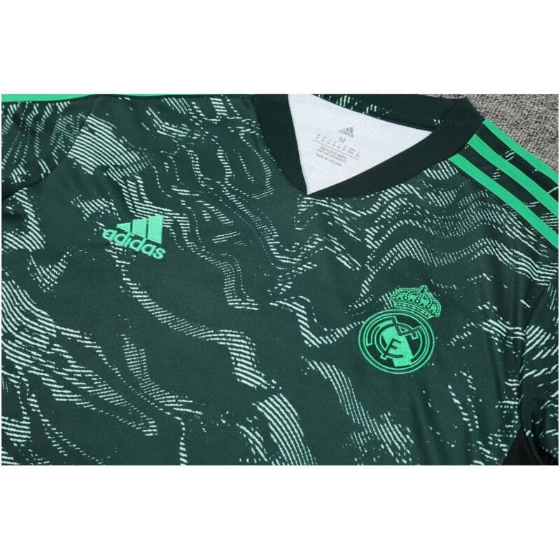 Mens Real Madrid Short Training Suit Green 2023/24