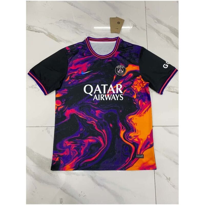 Mens PSG Pre-Match Top Short Training Jersey Black 2023/24