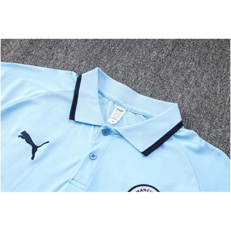 Mens Manchester City Polo Shirt Light Blue 2023/24