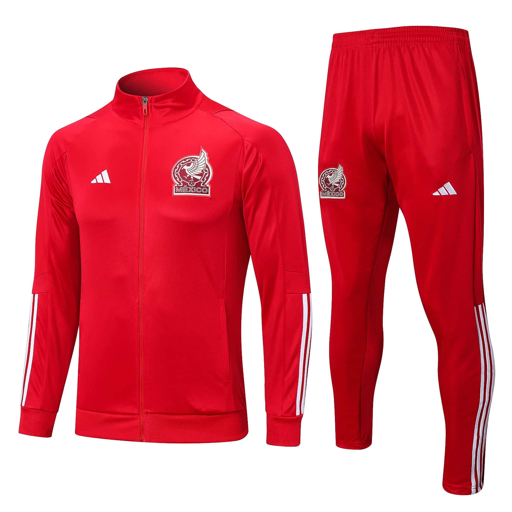 Mens Mexico Jacket + Pants Training Suit Red 2023