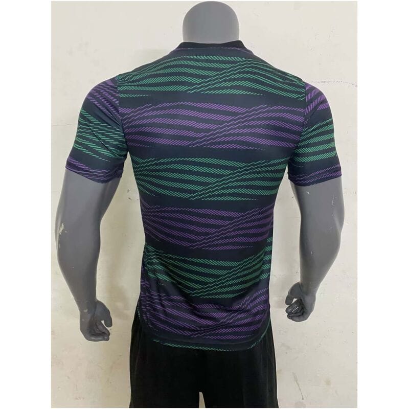 Herren Real Madrid Pre-Match Top Kurzes Trainingstrikot Schwarz 2023/24
