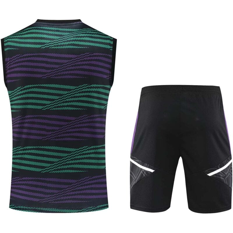 Mens Real Madrid Singlet Suit Green – Purple 2023/24