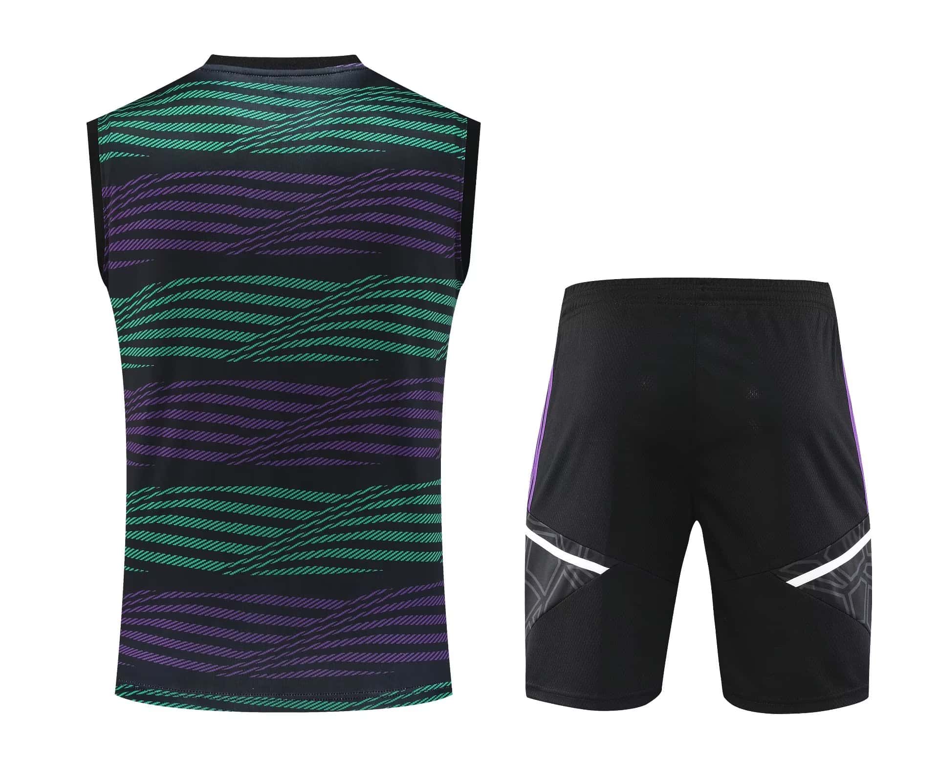Herren Real Madrid Singlet Anzug Grün - Lila 2023/24