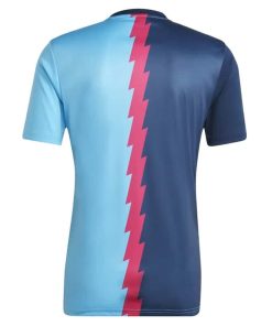 Mens Arsenal Pre-Match Top Short Training Jersey Light Blue 2023/24