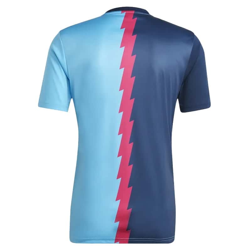 Mens Arsenal Pre-Match Top Short Training Jersey Light Blue 2023/24