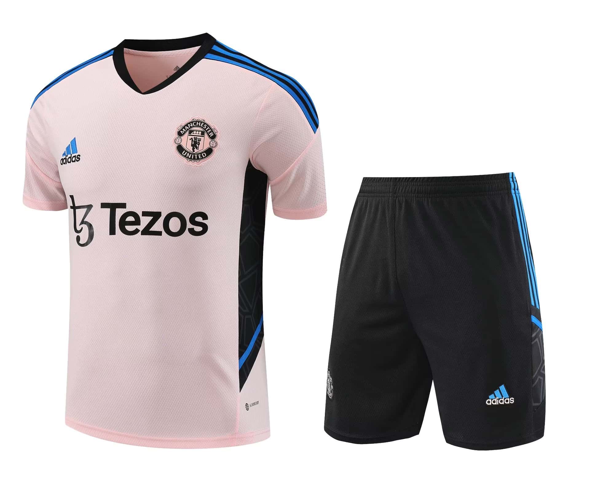 Mens Manchester United Short Training Suit Pink 2023/24